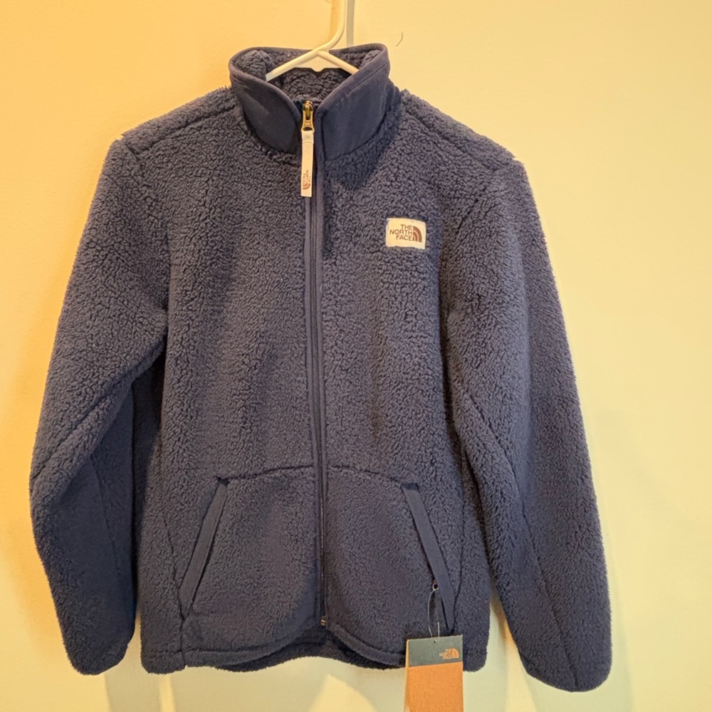 The North Face Montague Blue Full Zip Fleece boys size large (14/16) NWT